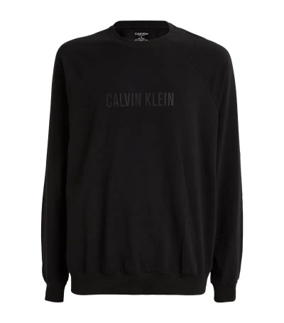 Calvin Klein Cotton-blend Intense Power Sweatshirt In Black