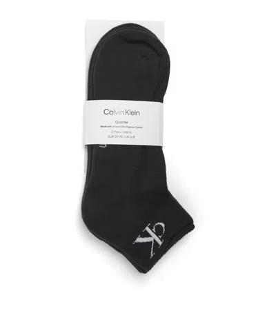 Calvin Klein Cotton-blend Quarter Socks In Nude