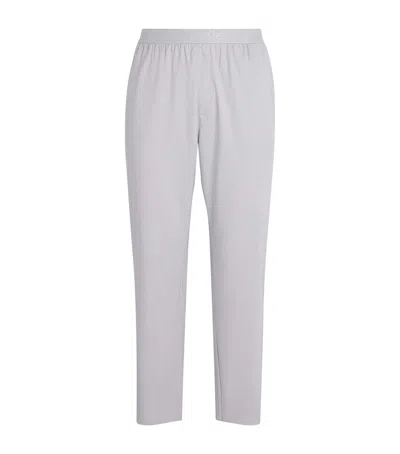 Calvin Klein Cotton-blend Sleep Trousers In White