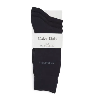 Calvin Klein Cotton-blend Socks In Navy