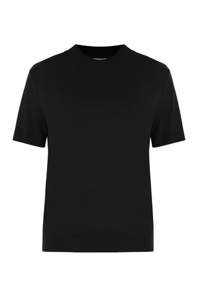 Calvin Klein Cotton Blend T-shirt In Black