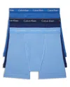 Calvin Klein Men's 3-pack Cotton Classics Boxer Briefs Underwear In Blue/light Blue/navy