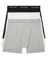 Calvin Klein Classic Stretch Cotton Boxer Briefs 3-pack In Gray/black/white