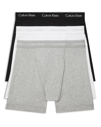 CALVIN KLEIN COTTON BOXER BRIEFS, PACK OF 3,NB4003