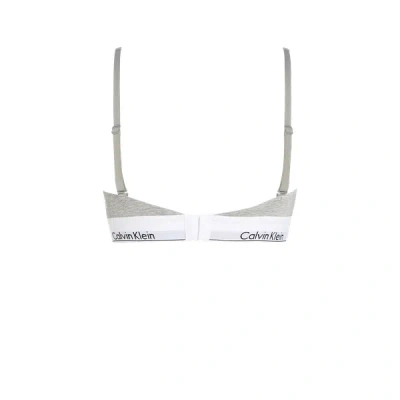 Calvin Klein Cotton Bra Top In Gray