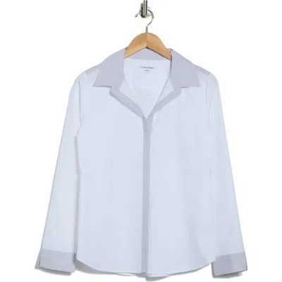 Calvin Klein Cotton Button-up Shirt In Multi