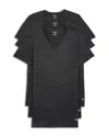 Calvin Klein Cotton Classics V Neck Tees, Pack Of 3 In Black