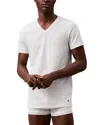 Calvin Klein 3-pack Classic Cotton V-neck T-shirts In White