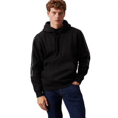 Calvin Klein Cotton Fleece-blend Hoodie In Black