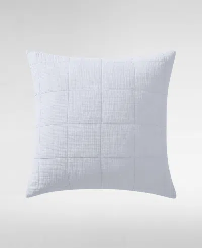 Calvin Klein Cotton Gauze Solid Decorative Pillow Cover, 22" X 22" In Dawn Blue