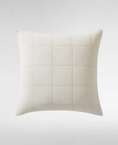 Calvin Klein Cotton Gauze Solid Pillow Cover, 22" X 22"
