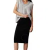 Calvin Klein Cotton Knit Pencil Skirt In Black