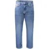Calvin Klein Blue Cotton Men Jeans In Blue