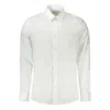 Calvin Klein Elegant Slim Fit Long Sleeved White Shirt In White