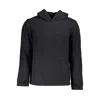 Calvin Klein Sleek Long-sleeved Hooded Sweatshirt In Black
