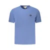 Calvin Klein Blue Cotton Men T-shirt In Blue