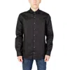 Calvin Klein Black Cotton Shirt In Black