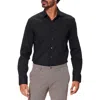 Calvin Klein Men's Steel+ Regular Non-iron Stretch Performance Dress Shirt In Black