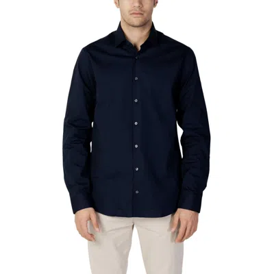 Calvin Klein Cotton Men's Shirt In Blue