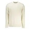 Calvin Klein Elegant High Neck Organic Cotton Sweater In White