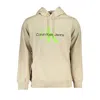 Calvin Klein Beige Hooded Cotton Sweatshirt In Beige