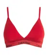 Calvin Klein Cotton-modal Holiday Icon Bra In Animal Print