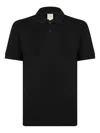Calvin Klein Logo-patch Cotton Polo Shirt In Black