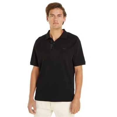 Calvin Klein Cotton Polo Shirt In Black