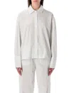Calvin Klein Pinstripe Shirt In White