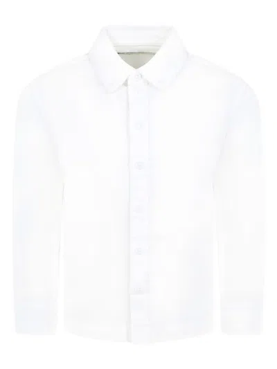 Calvin Klein Kids' Cotton Shirt In White