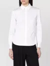 Calvin Klein Cotton Shirt With Collared Neck And Cuffed Sleeves In White