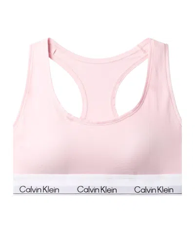 Calvin Klein Cotton Sports Bra In Pink