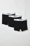 Calvin Klein Cotton Stretch Boxer Brief 3-pack In Black, Men's At Urban Outfitters In Black
