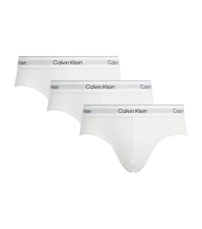 Calvin Klein Cotton Stretch Icon Hip Briefs In White