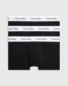 Calvin Klein Cotton Stretch Mens Low Rise Trunk 3 Pack In Black