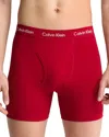 Calvin Klein Cotton Stretch Moisture Wicking Boxer Briefs, Pack Of 3 In Convoy/juneberry/navy Stone