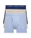 Calvin Klein Cotton Stretch Moisture Wicking Boxer Briefs, Pack Of 3 In Pun New Na