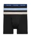 Calvin Klein Cotton Stretch Moisture Wicking Boxer Briefs, Pack Of 3 In Pup Black