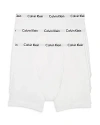 Calvin Klein Cotton Stretch Moisture Wicking Boxer Briefs, Pack Of 3 In White