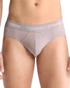 Calvin Klein Cotton Stretch Moisture Wicking Hip Briefs, Pack Of 3 In Black/zinc/deep Mauve