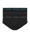 Calvin Klein Cotton Stretch Moisture Wicking Hip Briefs, Pack Of 3 In N Black
