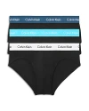 Calvin Klein Cotton Stretch Moisture Wicking Hip Briefs, Pack Of 3 In N Black
