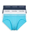 Calvin Klein Cotton Stretch Moisture Wicking Hip Briefs, Pack Of 3 In N35 White/