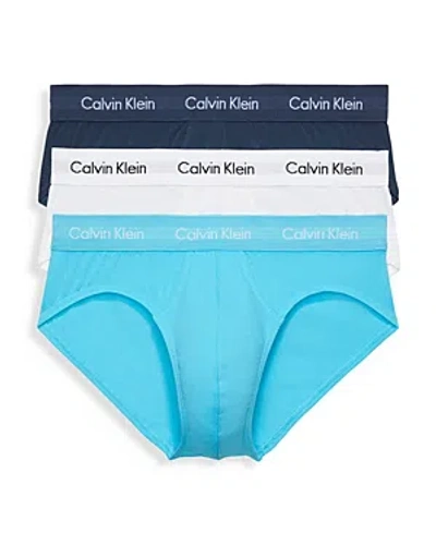 Calvin Klein Cotton Stretch Moisture Wicking Hip Briefs, Pack Of 3 In N35 White/