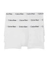 Calvin Klein Logo-detail Slim-fit Pack Of Three Stretch-cotton Trunks In White