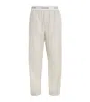 Calvin Klein Cotton Stripe Lounge Trousers In Green