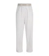 Calvin Klein Cotton Stripe Sleep Trousers In Gold