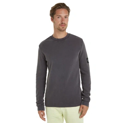 Calvin Klein Cotton Sweatshirt In Grey