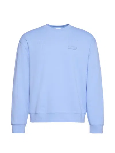 Calvin Klein Cotton Sweatshirt In Blue