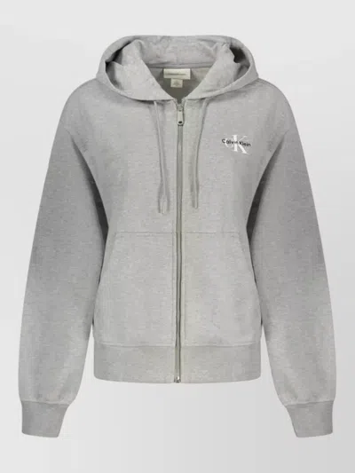 Calvin Klein Cotton Sweatshirt In Gray